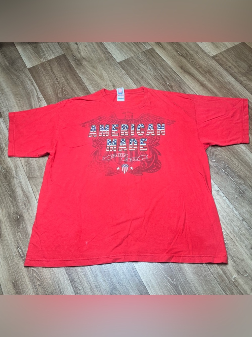 Vintage Bayside Shirt Made in America Crafted in the USA Red Men's 2XL